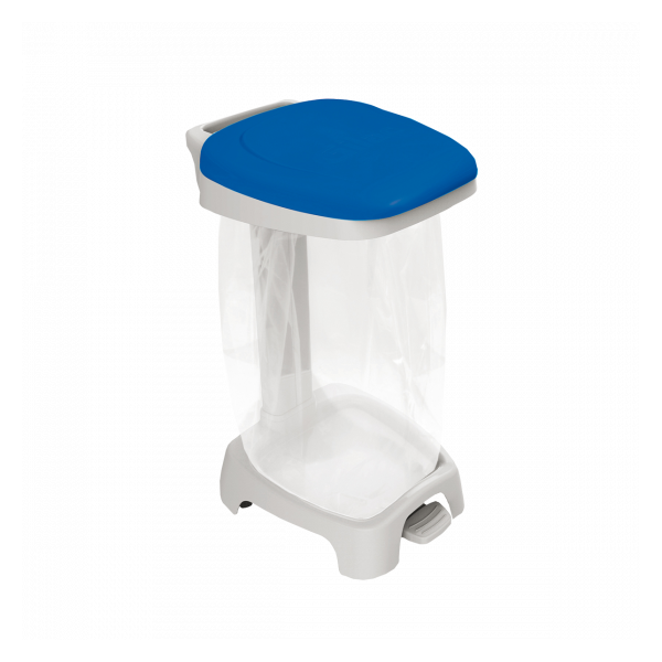 Support sac 120 L + couvercle bleu