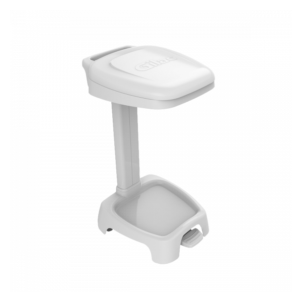 Support sac 120 L + couvercle blanc