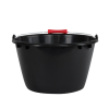 Seau rond éco-durable 15L - Poignée ergonomique - noir