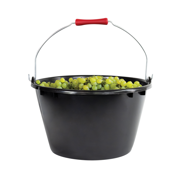 Seau rond éco-durable 15L - Poignée ergonomique - noir