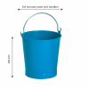 Seau rond 13 L anse inox - bleu
