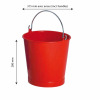 Seau rond 10 L anse inox - rouge