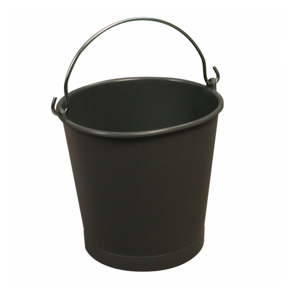 Seau rond 10 L anse inox - gris