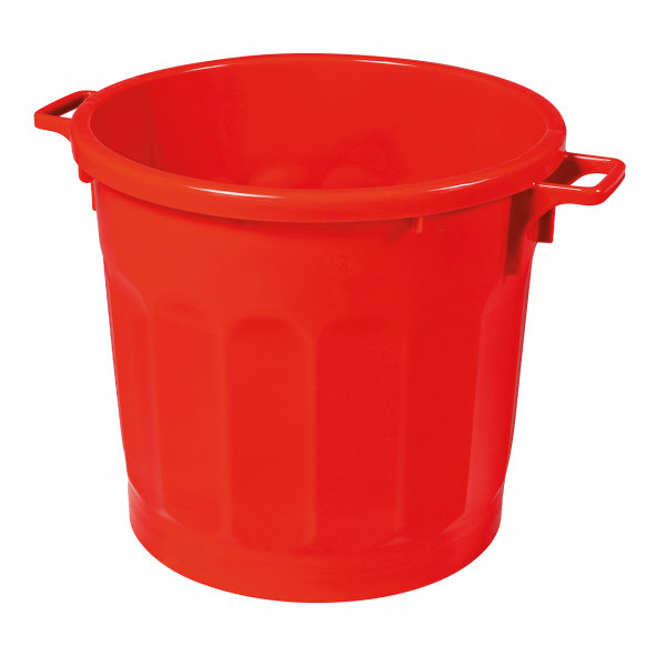 Poubelle ronde tri sélectif 75 L - rouge