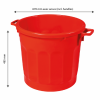 Poubelle ronde tri sélectif 75 L - rouge