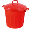 Poubelle ronde tri sélectif 75 L - rouge