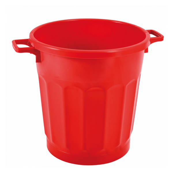 Poubelle ronde tri sélectif 50 L - rouge