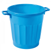 Poubelle ronde tri sélectif 50 L - bleu