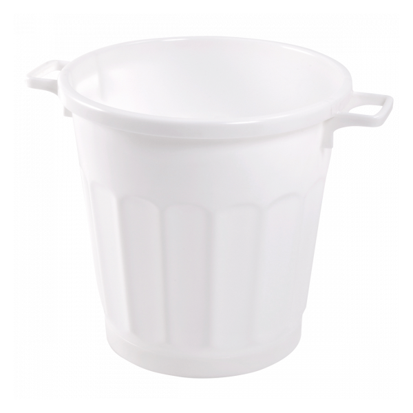 Poubelle ronde tri sélectif 50 L - blanc