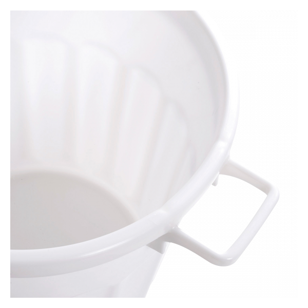 Poubelle ronde tri sélectif 50 L - blanc