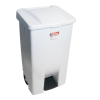 Poubelle éco à pédale 80 L - couvercle blanc