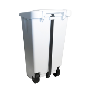 Poubelle éco à pédale 80 L - couvercle blanc