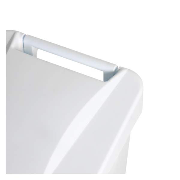 Poubelle éco à pédale 60 L - couvercle blanc