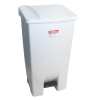 Poubelle éco à pédale 120 L - couvercle blanc