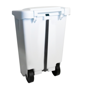 Poubelle éco à pédale 120 L - couvercle blanc