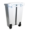 Poubelle éco à pédale 120 L - couvercle blanc