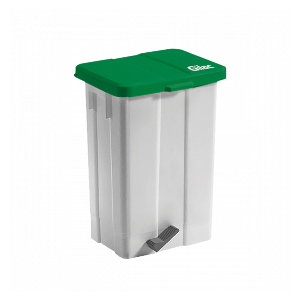 Poubelle à pédale 50 L - couvercle vert
