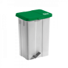Poubelle à pédale 50 L - couvercle vert