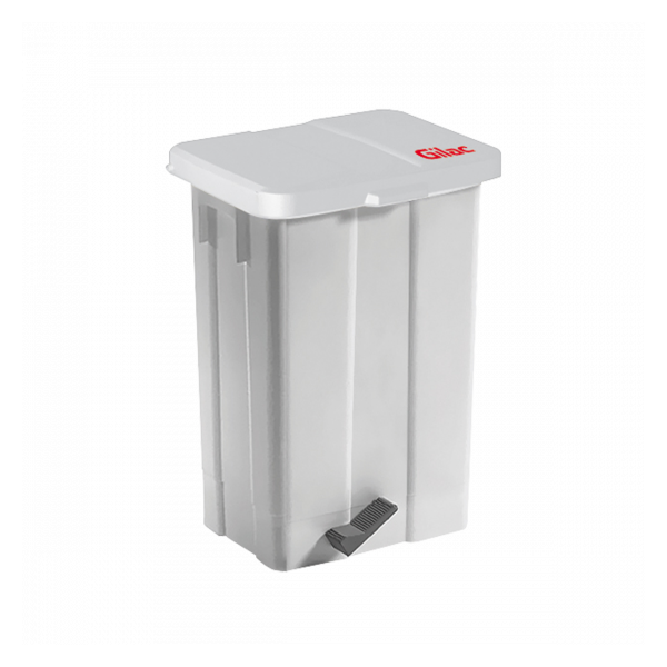 Poubelle à pédale 50 L - couvercle blanc