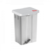 Poubelle à pédale 50 L - couvercle blanc