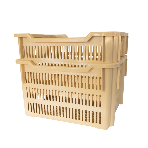Manne à viennoiseries empilable et emboîtable 610 x 500 x 360 mm - 75 L - beige