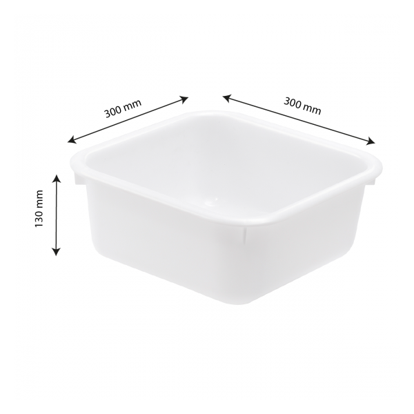 Cuvette carrée 7 L - blanc