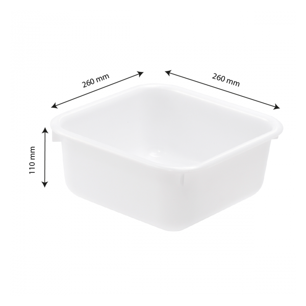 Cuvette carrée 4,5 L - blanc