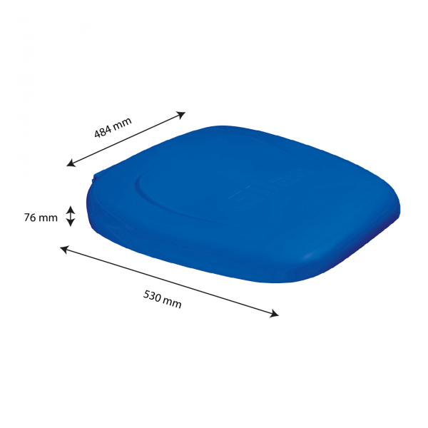 Couvercle pour support sac 120 L - bleu