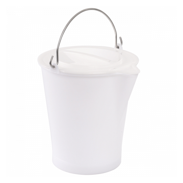 Couvercle pour seau rond avec bec verseur 12 L - blanc