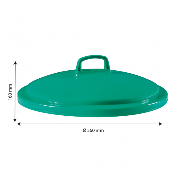 Couvercle pour poubelle ronde tri sélectif 75 L - vert