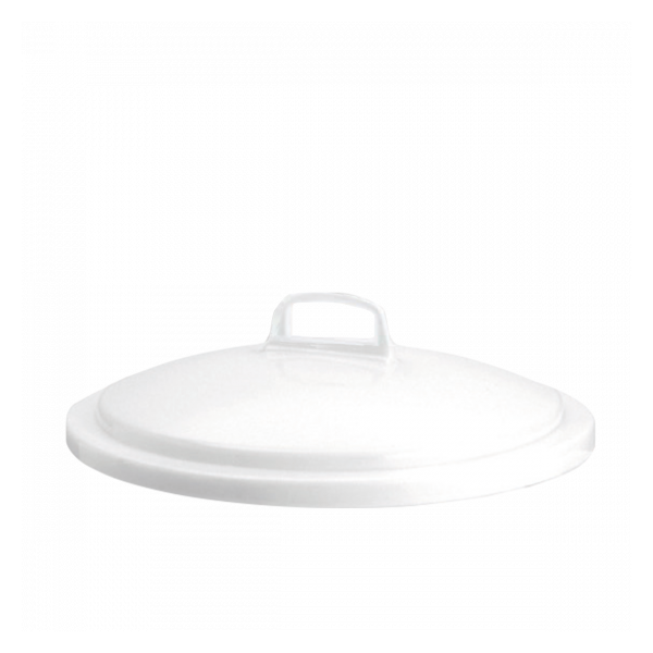 Couvercle pour poubelle ronde tri sélectif 75 L - blanc