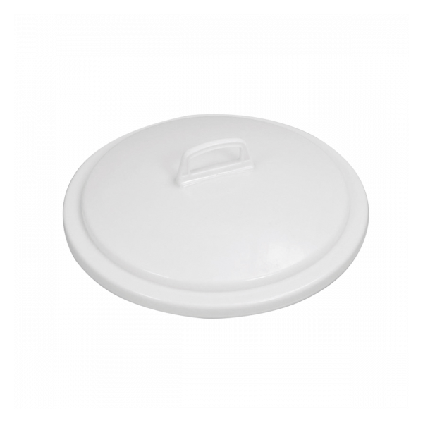 Couvercle pour poubelle ronde tri sélectif 75 L - blanc
