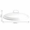 Couvercle pour poubelle ronde tri sélectif 75 L - blanc