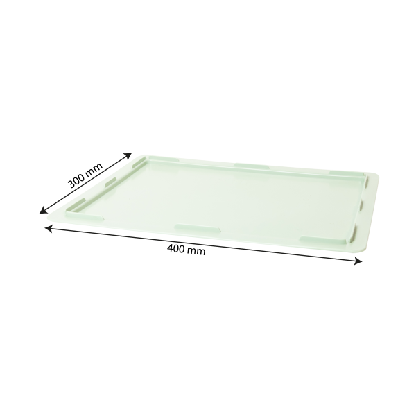 Couvercle pour demi bac à pâtons 400 x 300 x 30 mm - vert amande