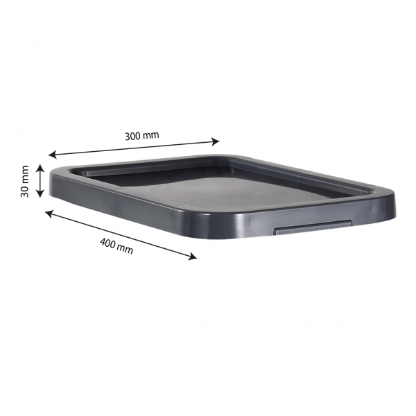 Couvercle pour bacs 12 L/15 L - gris