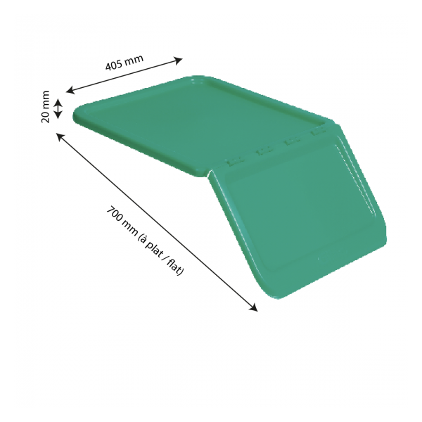 Couvercle pour bac à ingrédients 40 L et 80 L - vert