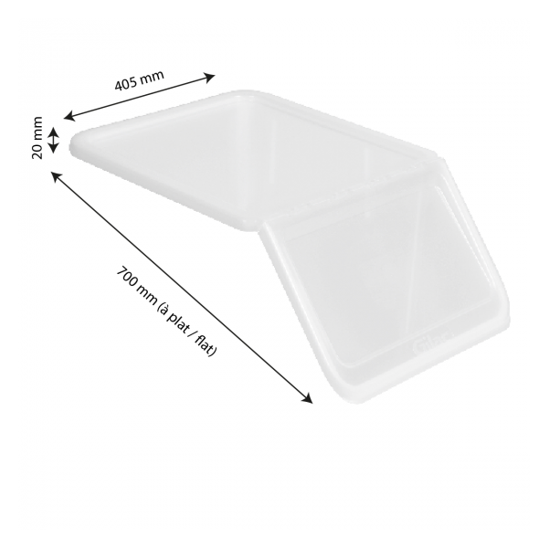 Couvercle pour bac à ingrédients 40 L et 80 L - transparent