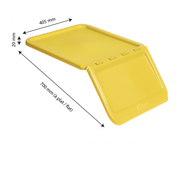 Couvercle pour bac à ingrédients 40 L et 80 L - jaune