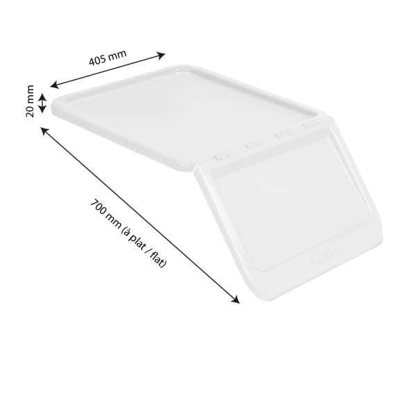 Couvercle pour bac à ingrédients 40 L et 80 L - blanc