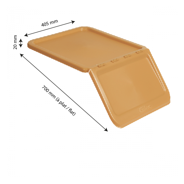 Couvercle pour bac à ingrédients 40 L et 80 L - beige