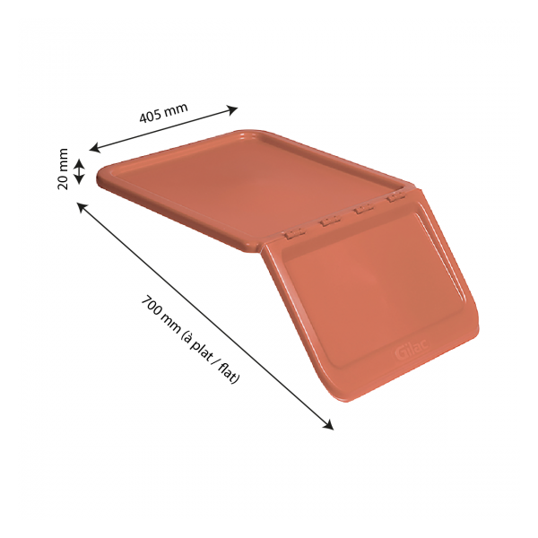 Couvercle pour bac 40 L et 80 L - terracotta