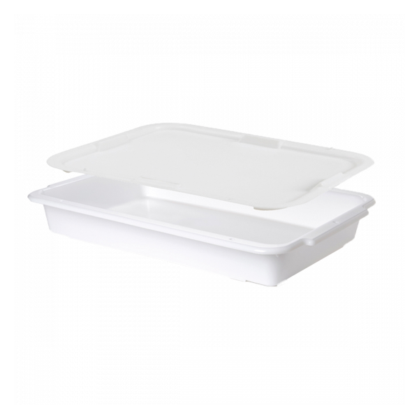 Couvercle bac à diviseuse rectangulaire 600 x 400 - 13 L - blanc
