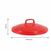 Couvercle avec poignée pour poubelle ronde tri sélectif 50 L - rouge