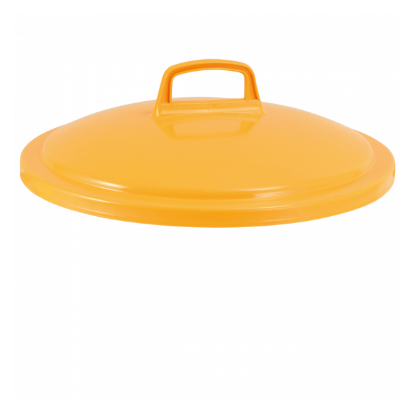 Couvercle avec poignée pour poubelle ronde tri sélectif 50 L - jaune