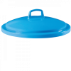 Couvercle avec poignée pour poubelle ronde tri sélectif 50 L - bleu