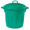 Couvercle avec poignée pour conteneur alimentaire rond HACCP 75 L - vert