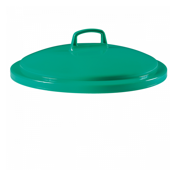 Couvercle avec poignée pour conteneur alimentaire rond HACCP 50 L - vert