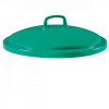 Couvercle avec poignée pour conteneur alimentaire rond HACCP 50 L - vert