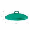 Couvercle avec poignée pour conteneur alimentaire rond HACCP 50 L - vert
