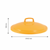 Couvercle avec poignée pour conteneur alimentaire rond HACCP 50 L - jaune